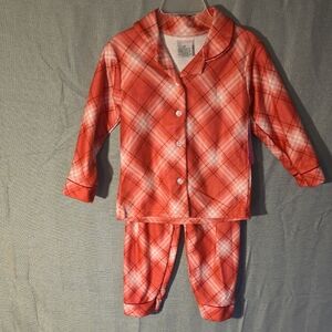 Cozy Plaid Red Kids Pajama Set